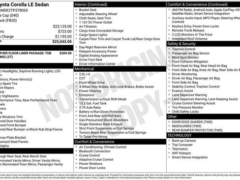 Used 2026 Toyota Corolla LE image 10