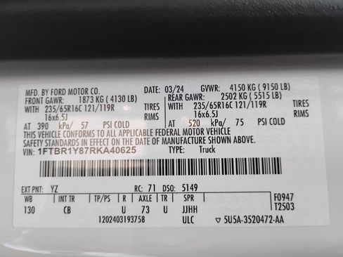 Used 2024 Ford Transit 250 Low Roof w/ Exterior Upgrade Package image 89