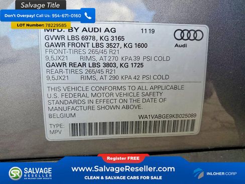 Used 2019 Audi e-tron Prestige w/ Prestige Package image 17