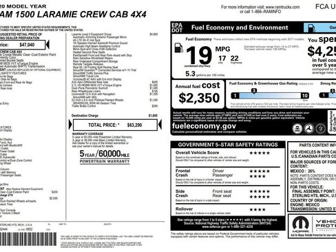 Used 2020 RAM 1500 Laramie AWD/4WD image 40