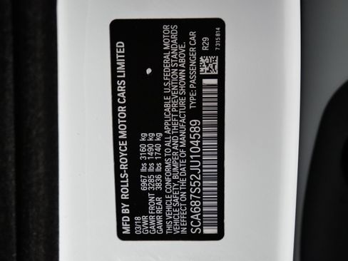 Certified 2018 Rolls-Royce Phantom Sedan image 33