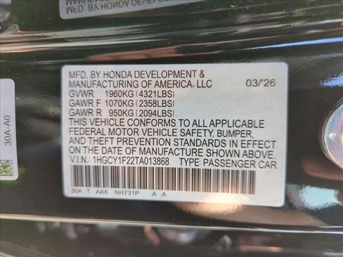 New 2026 Honda Accord LX image 17