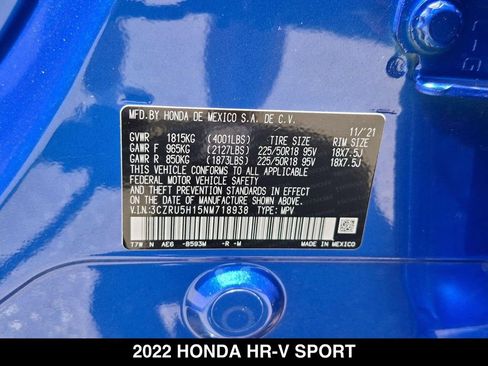 Used 2022 Honda HR-V Sport image 25