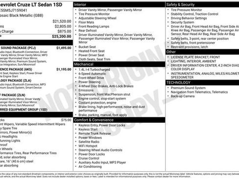 Certified 2018 Chevrolet Cruze LT w/ Sun And Sound Package image 21