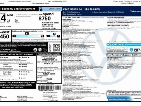 Used 2022 Volkswagen Tiguan SEL R-Line image 4
