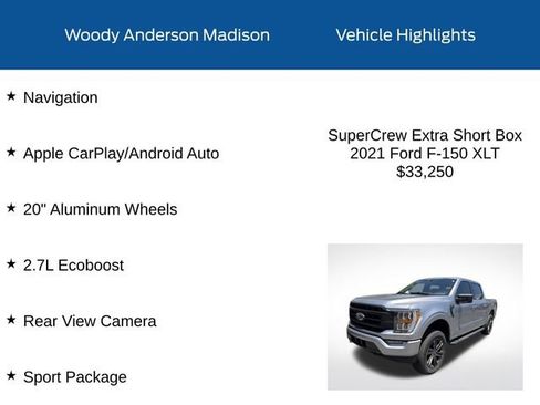 Used 2021 Ford F150 XLT w/ Equipment Group 302A High AWD/4WD image 2