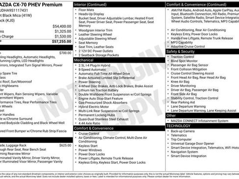 Certified 2025 MAZDA CX-70 Plug-In Hybrid w/ Premium Pkg image 35