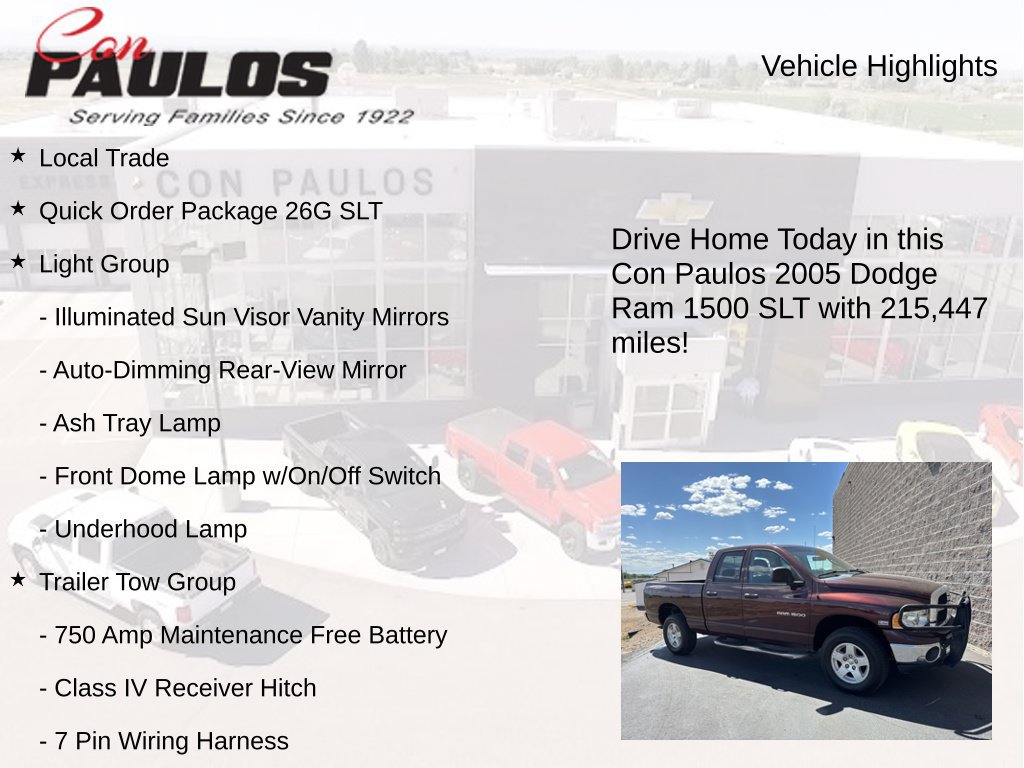 Used 2005 Dodge Ram 1500 Truck SLT w/ Trailer Tow Group AWD/4WD image 8