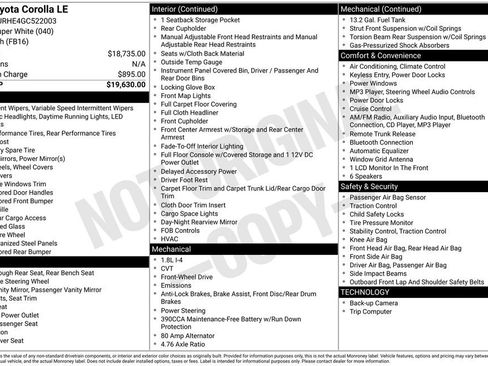 Used 2016 Toyota Corolla LE image 10