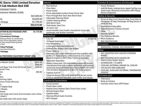 Used 2022 GMC Sierra 1500 Elevation w/ LPO, Elevation Black Package image 37