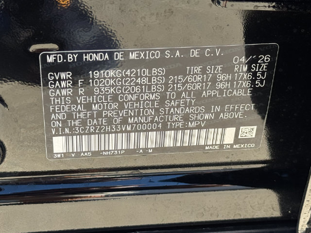 Certified 2027 Honda HR-V LX image 29