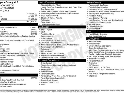 Certified 2025 Toyota Camry XLE FWD image 22