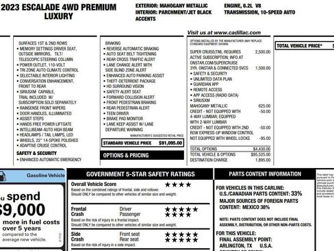 Used 2023 Cadillac Escalade Premium Luxury image 2