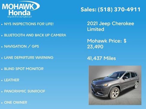 Used 2021 Jeep Cherokee Limited w/ Elite Package AWD/4WD image 4