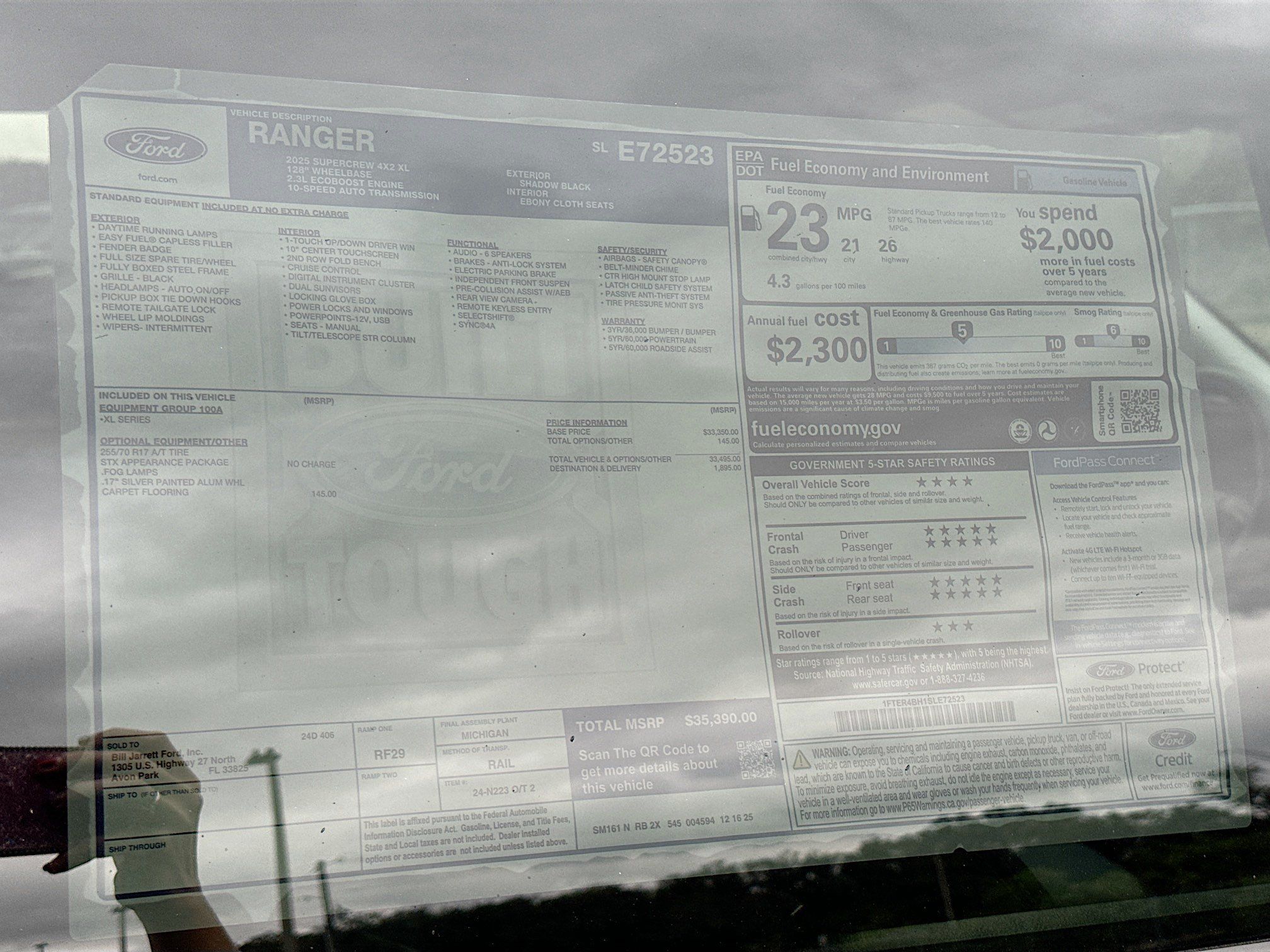Certified 2025 Ford Ranger XL RWD image 17