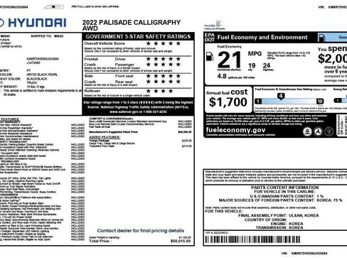 Used 2022 Hyundai Palisade Calligraphy w/ Cargo Package image 3