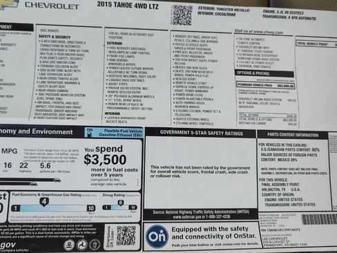 Used 2015 Chevrolet Tahoe LTZ image 11