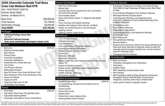 New 2026 Chevrolet Colorado Trail Boss AWD/4WD image 3