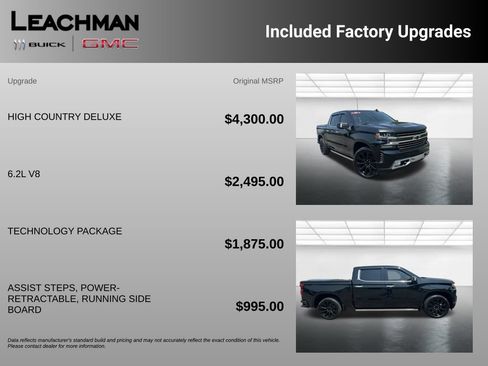 Certified 2020 Chevrolet Silverado 1500 High Country w/ Technology Package AWD/4WD image 10