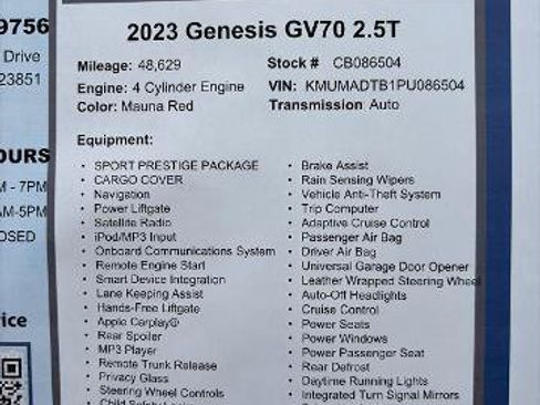 Used 2023 Genesis GV70 2.5T w/ Sport Prestige Package AWD/4WD image 30