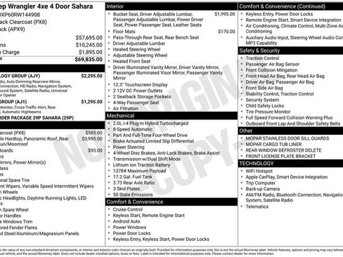 Used 2024 Jeep Wrangler Unlimited Sahara w/ Technology Group AWD/4WD image 6
