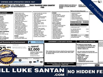 Used 2025 Chevrolet Traverse High Country