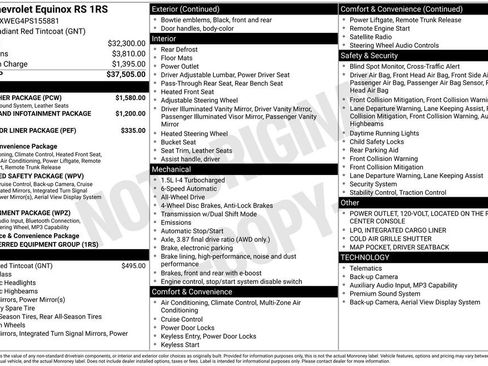 Used 2023 Chevrolet Equinox RS w/ RS Leather Package AWD/4WD image 10