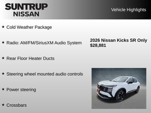 Used 2026 Nissan Kicks SR w/ Cold Weather Package AWD/4WD image 8
