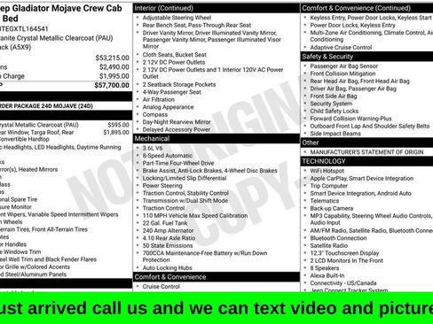 Used 2026 Jeep Gladiator Mojave AWD/4WD image 1