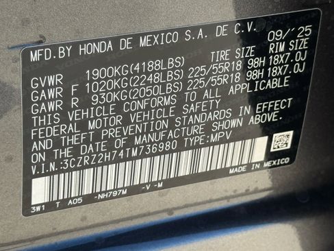 New 2026 Honda HR-V EX-L image 28