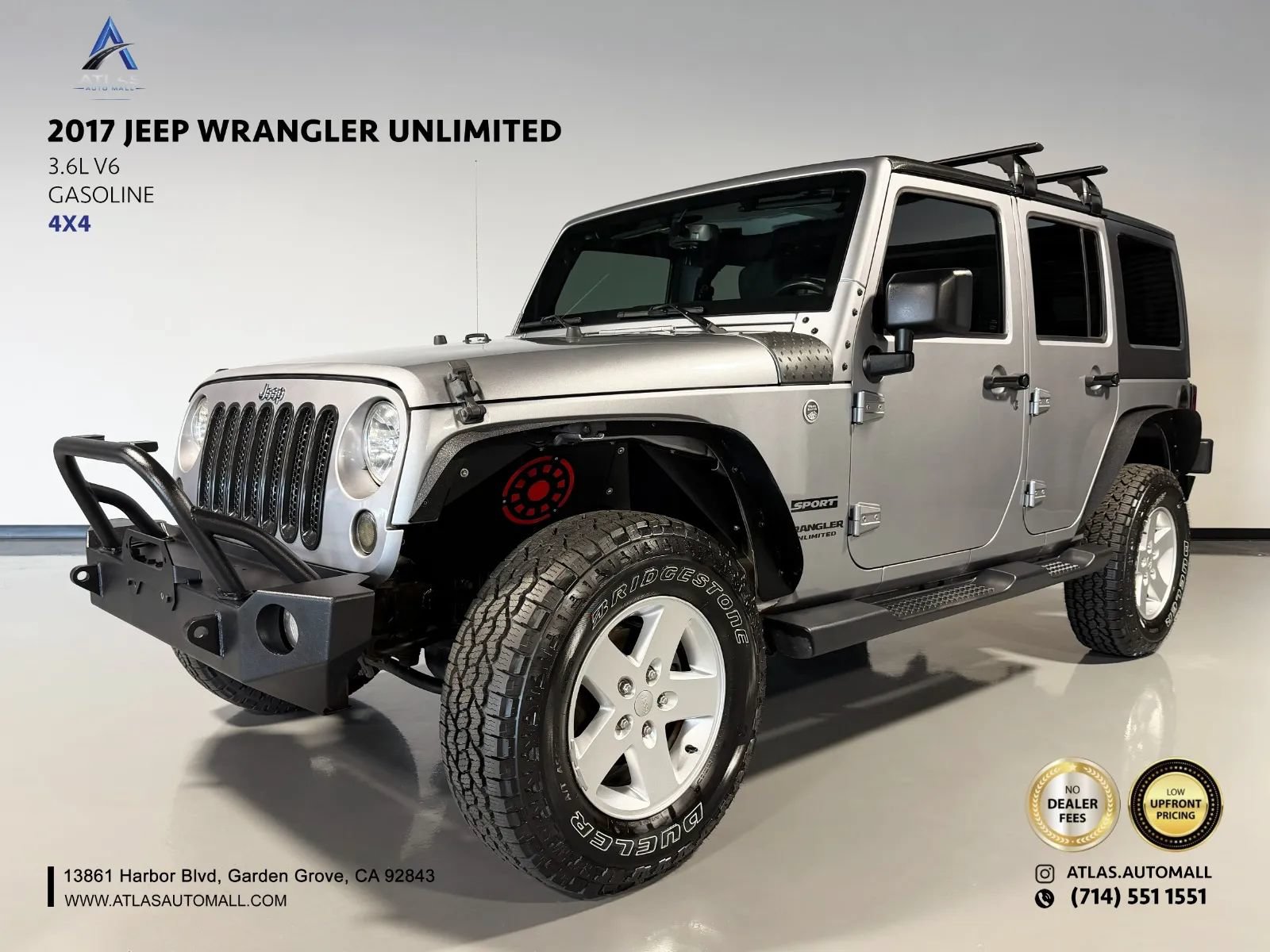 Used 2017 Jeep Wrangler Unlimited Sport w/ Quick Order Package 24S AWD/4WD image 1