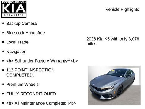 Certified 2026 Kia K5 GT-Line w/ GT-Line Premium Package FWD image 7
