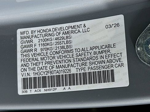 New 2026 Honda Accord Touring image 33