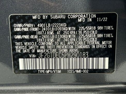 Used 2023 Subaru Crosstrek Hybrid w/ Popular Package #3 AWD/4WD image 38