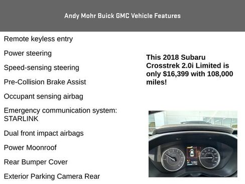 Used 2018 Subaru Crosstrek 2.0i Limited AWD/4WD image 12