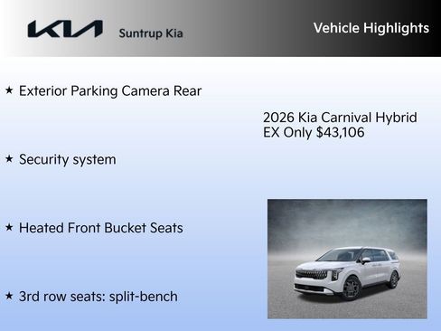 New 2026 Kia Carnival EX image 15