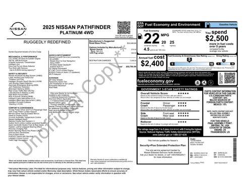 New 2025 Nissan Pathfinder Platinum image 32