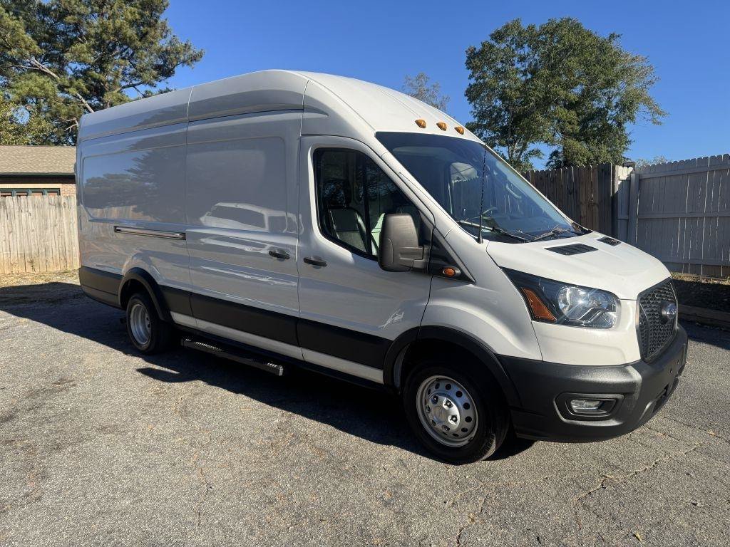 Used 2021 Ford Transit 350 148 High Roof Extended DRW w/ Upfitter Package RWD image 2