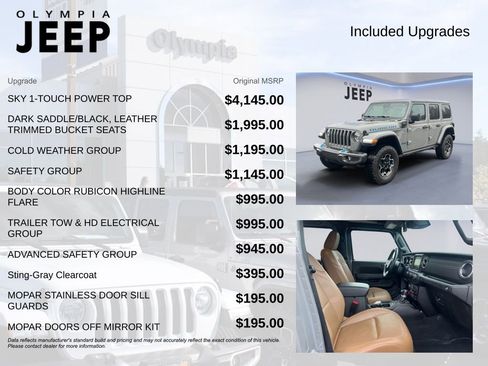 Certified 2022 Jeep Wrangler Unlimited Rubicon 4xe w/ Cold Weather Group image 4
