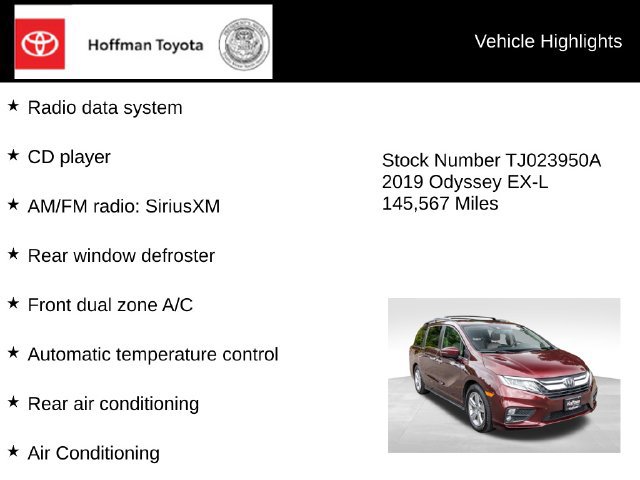 Used 2019 Honda Odyssey EX-L image 10