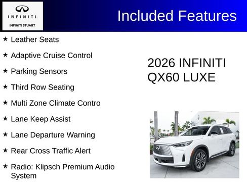 Certified 2026 INFINITI QX60 Luxe w/ Cargo Package FWD image 4