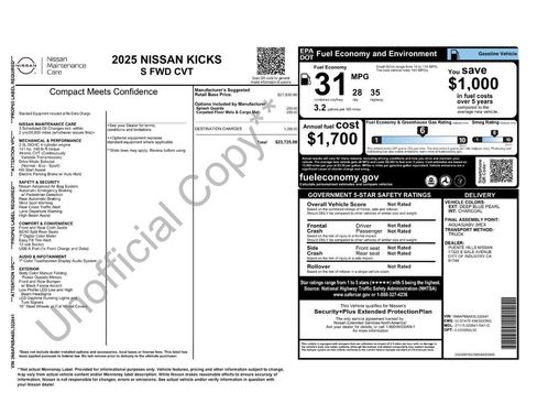 Used 2025 Nissan Kicks S image 4