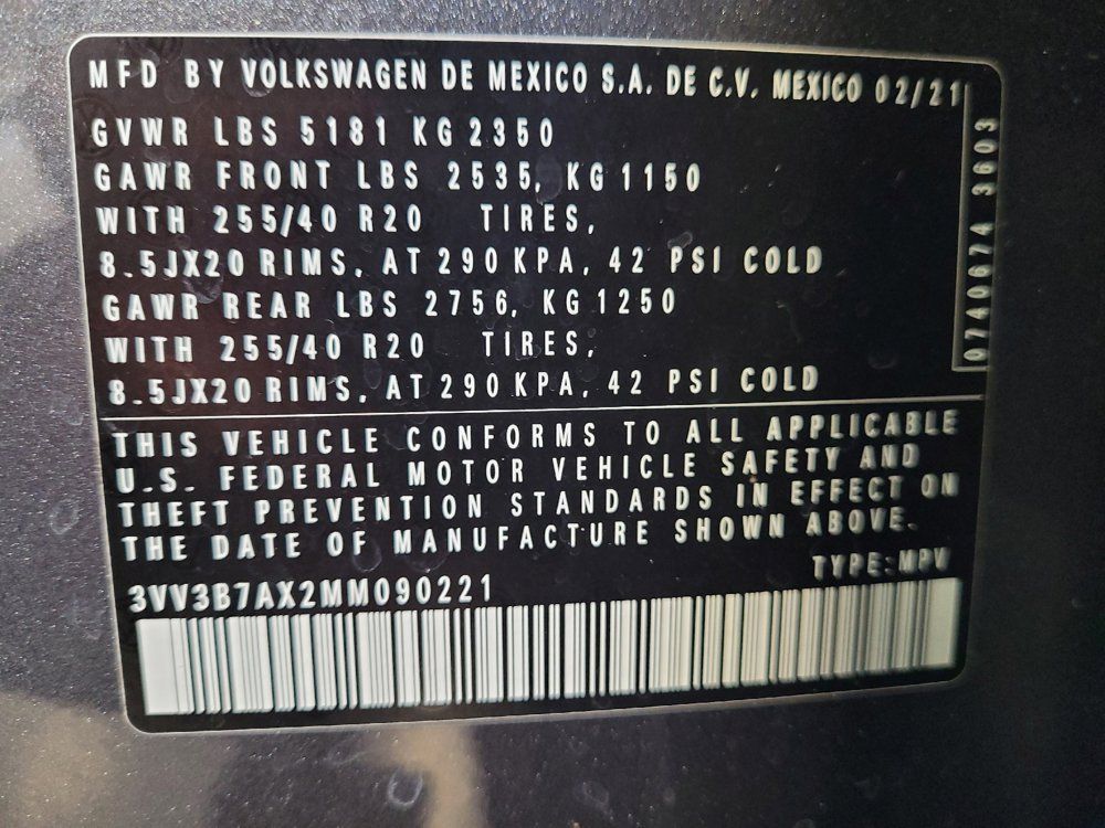 Used 2021 Volkswagen Tiguan SE R-Line FWD image 33