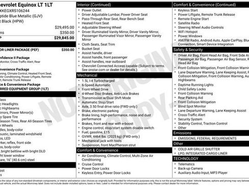 Used 2024 Chevrolet Equinox LT w/ LPO, Floor Liner Package image 33