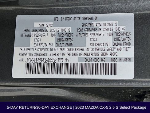 Used 2023 MAZDA CX-5 AWD 2.5 S w/ Select Package image 36