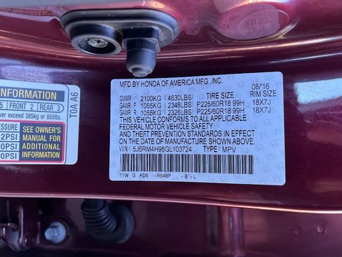 Used 2016 Honda CR-V Touring image 7