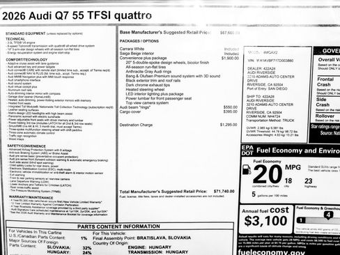 New 2026 Audi Q7 3.0T Premium image 24