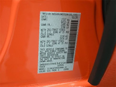 New 2026 Nissan Frontier Pro-X w/ Tow Package image 20