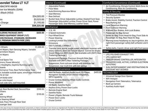 Used 2015 Chevrolet Tahoe LT w/ Max Trailering Package image 1