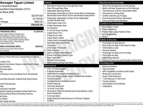 Used 2017 Volkswagen Tiguan Limited w/ Premium Package AWD/4WD image 1